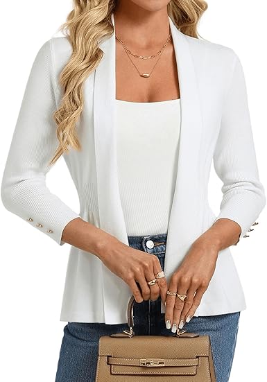Cardigan for Women Trendy Lightweight Knit Sweaters Open Front Peplum Tops 2026 Spring Outfits